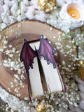 3D Dragon Wings Die-Cut Bookmark: Maroon