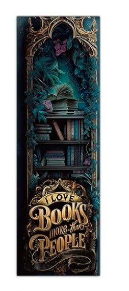 Dark Academia Bookmarks - I love books more than people