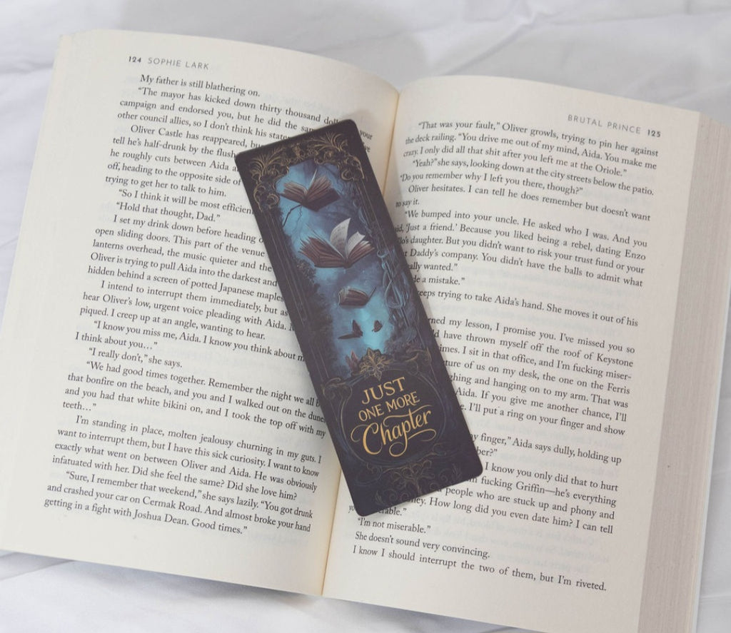 Dark Academia Bookmarks - just one more chapter