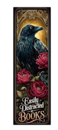Dark Academia Bookmarks - easily distracted raven