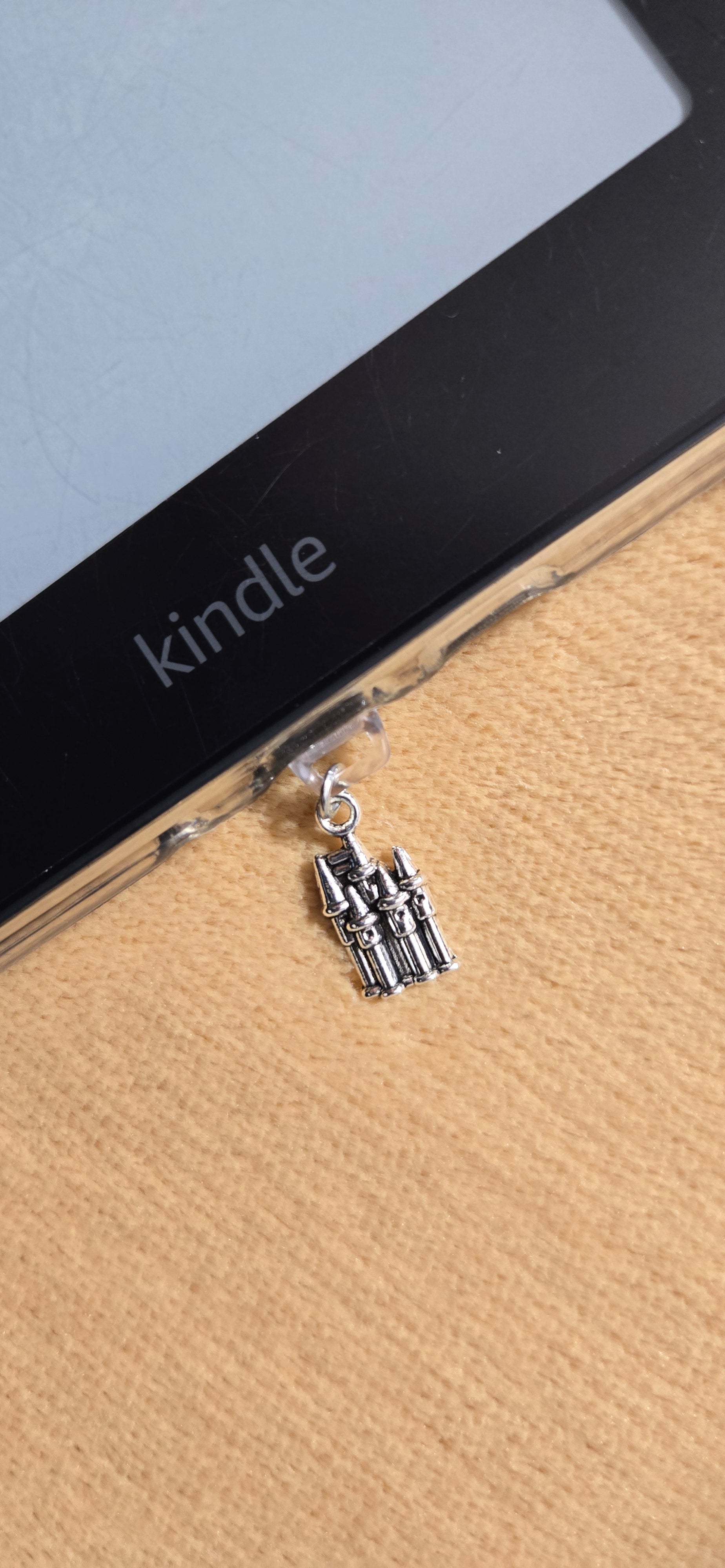 Type C Dust Plug Charm for Kindle - castle