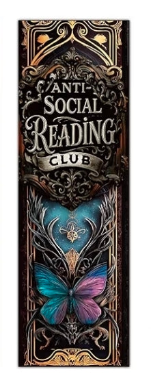 Dark Academia Bookmarks - Anti social reading club