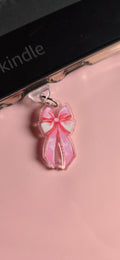 Type C Dust Plug Charm for Kindle - pink bow