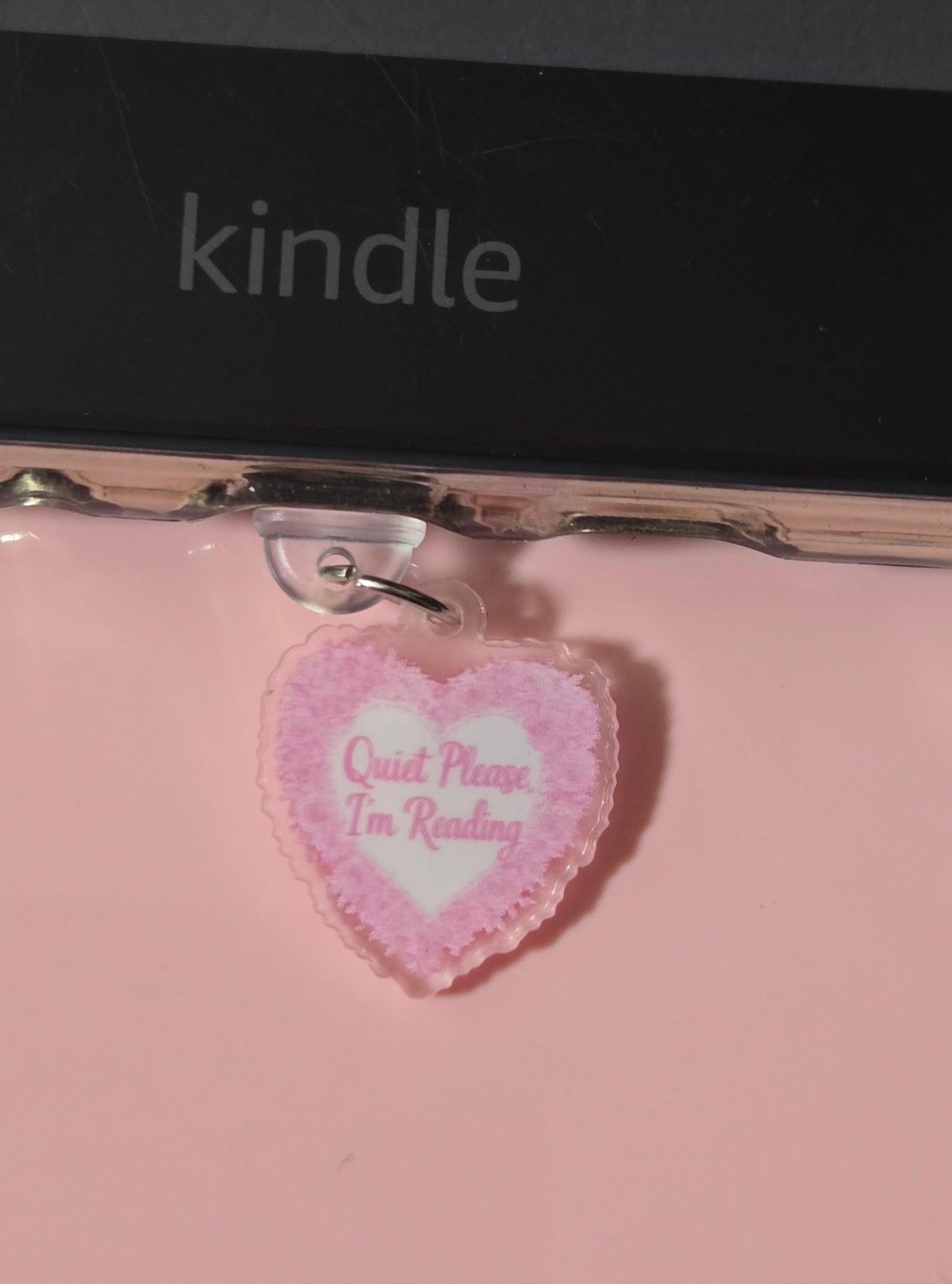 Type C Dust Plug Charm for Kindle - quiet please, I'm reading