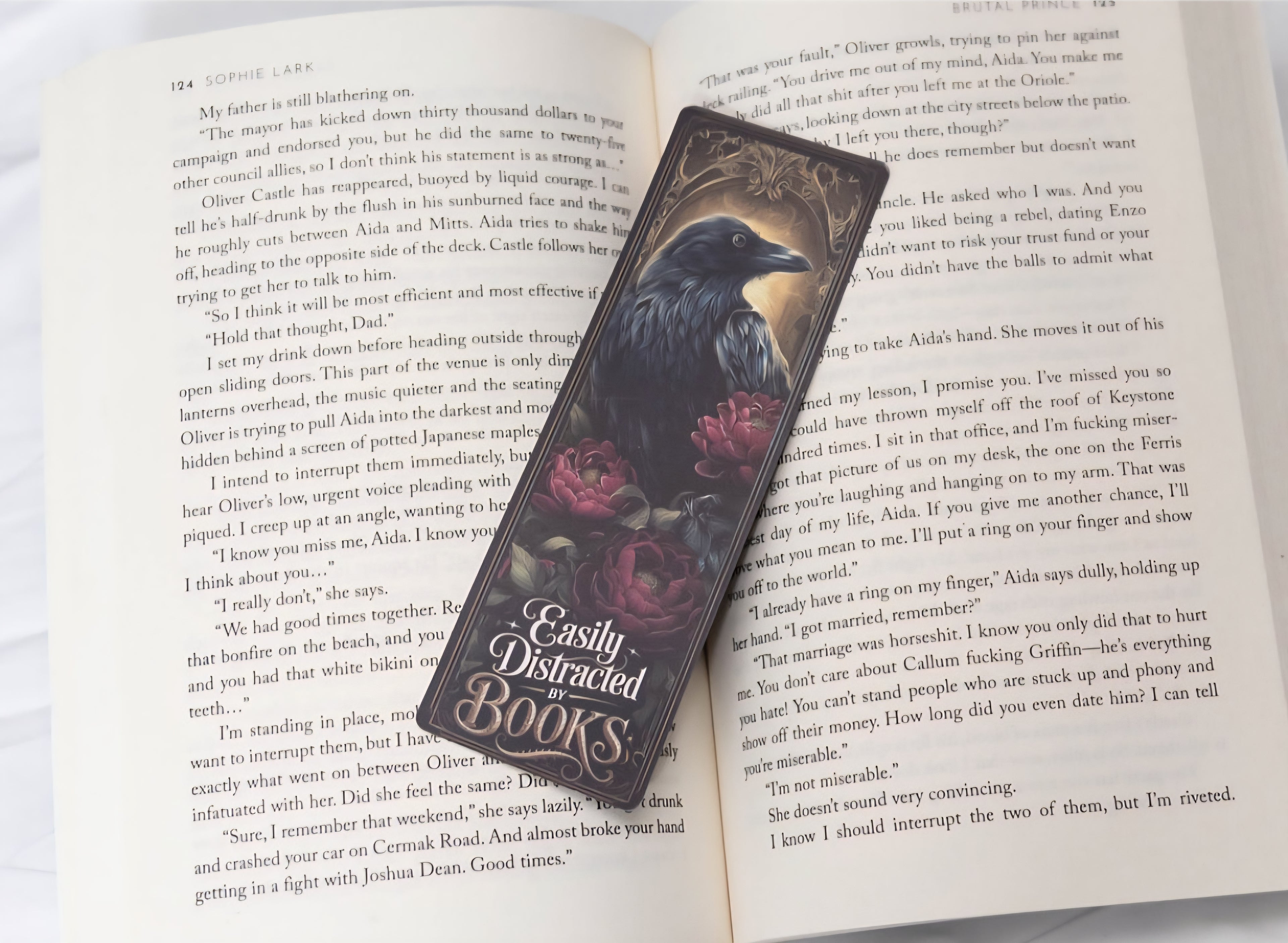 Dark Academia Bookmarks - easily distracted raven